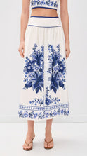 Load image into Gallery viewer, Moon River Floral Detail Midi Skirt | Off White Multi