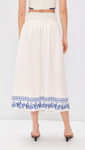 Load image into Gallery viewer, Moon River Floral Detail Midi Skirt | Off White Multi