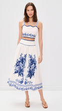 Load image into Gallery viewer, Moon River Sleeveless Crop Top Floral Detail Woven Top | Off White Multi
