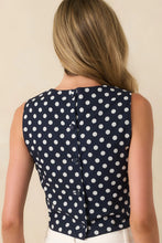 Load image into Gallery viewer, Prosperina Ellie Crop Top | Navy Polka Dot
