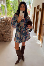 Load image into Gallery viewer, Never Fully Dressed Paisley Denim Belted Shacket