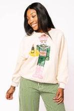 Load image into Gallery viewer, Queen of Sparkles Beige Nutcracker Champagne Sweatshirt