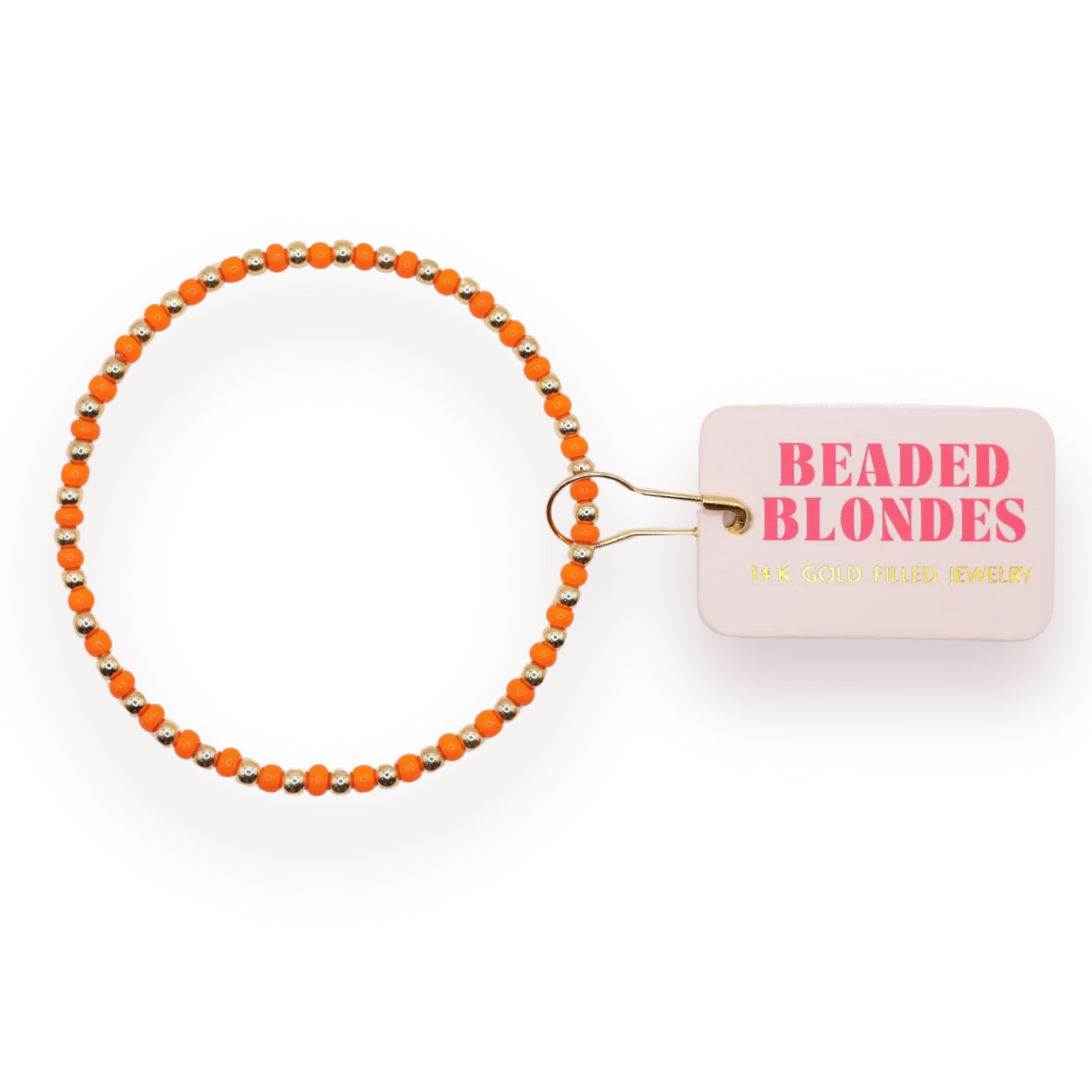 Beaded Blondes Demi Bracelet in Orange
