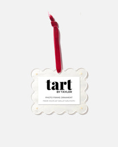 Tart by Taylor Pearl White Acrylic Frame Ornament
