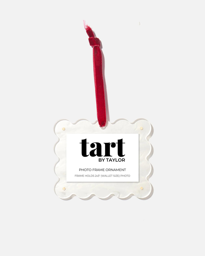 Tart by Taylor Pearl White Acrylic Frame Ornament