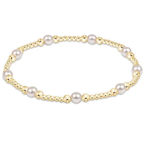 enewton Classic Purpose Pattern 4mm Bead Bracelet - Pearl