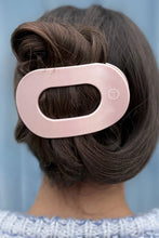 Load image into Gallery viewer, Teleties Pearly Pink Large Flat Round Hair Clip