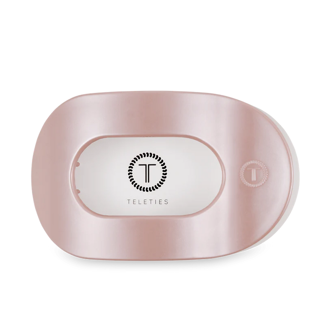 Teleties Pearly Pink Large Flat Round Hair Clip