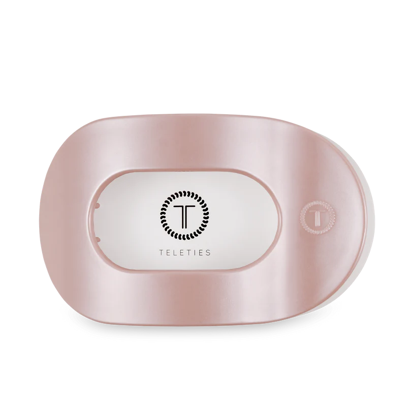 Teleties Pearly Pink Large Flat Round Hair Clip