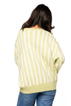 Load image into Gallery viewer, Queen of Sparkles Olive Green &amp; White Stripe Martini Sweater