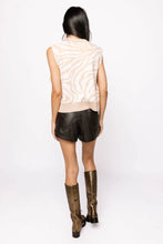 Load image into Gallery viewer, Queen of Sparkles Ivory Climbing Tiger on Tiger Print Knit Button Up Vest
