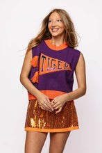 Load image into Gallery viewer, Queen of Sparkles Clemson Pennant Flag Tank