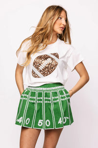 Queen of Sparkles White Jeweled Football Tee