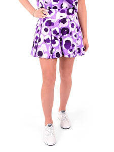 Emily McCarthy Party Shorts | Purple Collegiate Cheetah