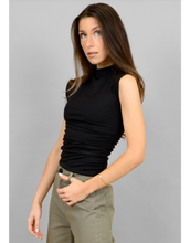 Load image into Gallery viewer, Yve Extended Sleeve Funnel Neck Top | Black