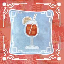 Load image into Gallery viewer, Aperol Spritz Needlepoint Pillow