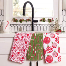 Load image into Gallery viewer, rockflowerpaper Scandi Ornaments Cotton Kitchen Towels