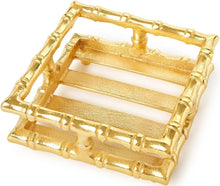 Load image into Gallery viewer, Gold Bamboo Cocktail Napkin Holder