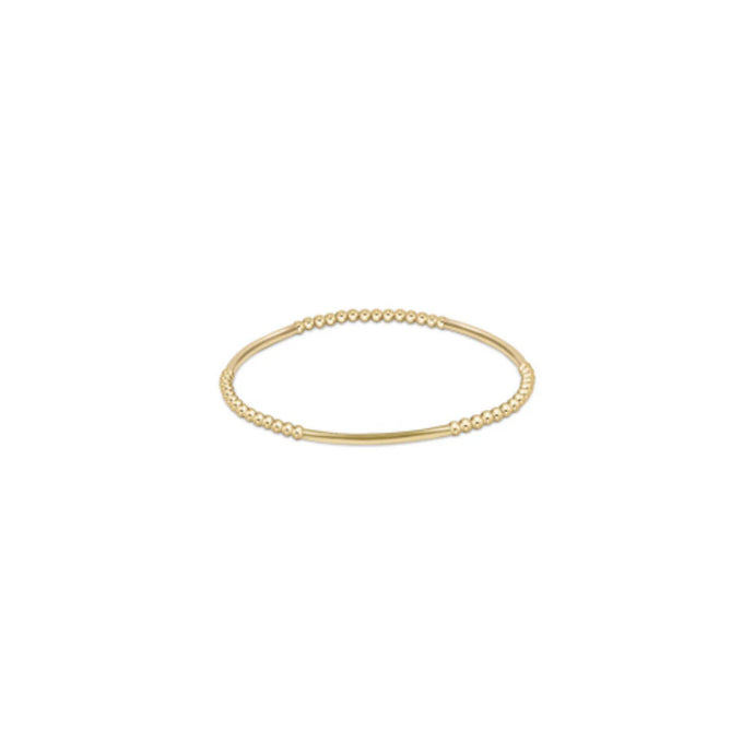 enewton Bliss Bar Gold Pattern 3mm Bead Bracelet - Gold