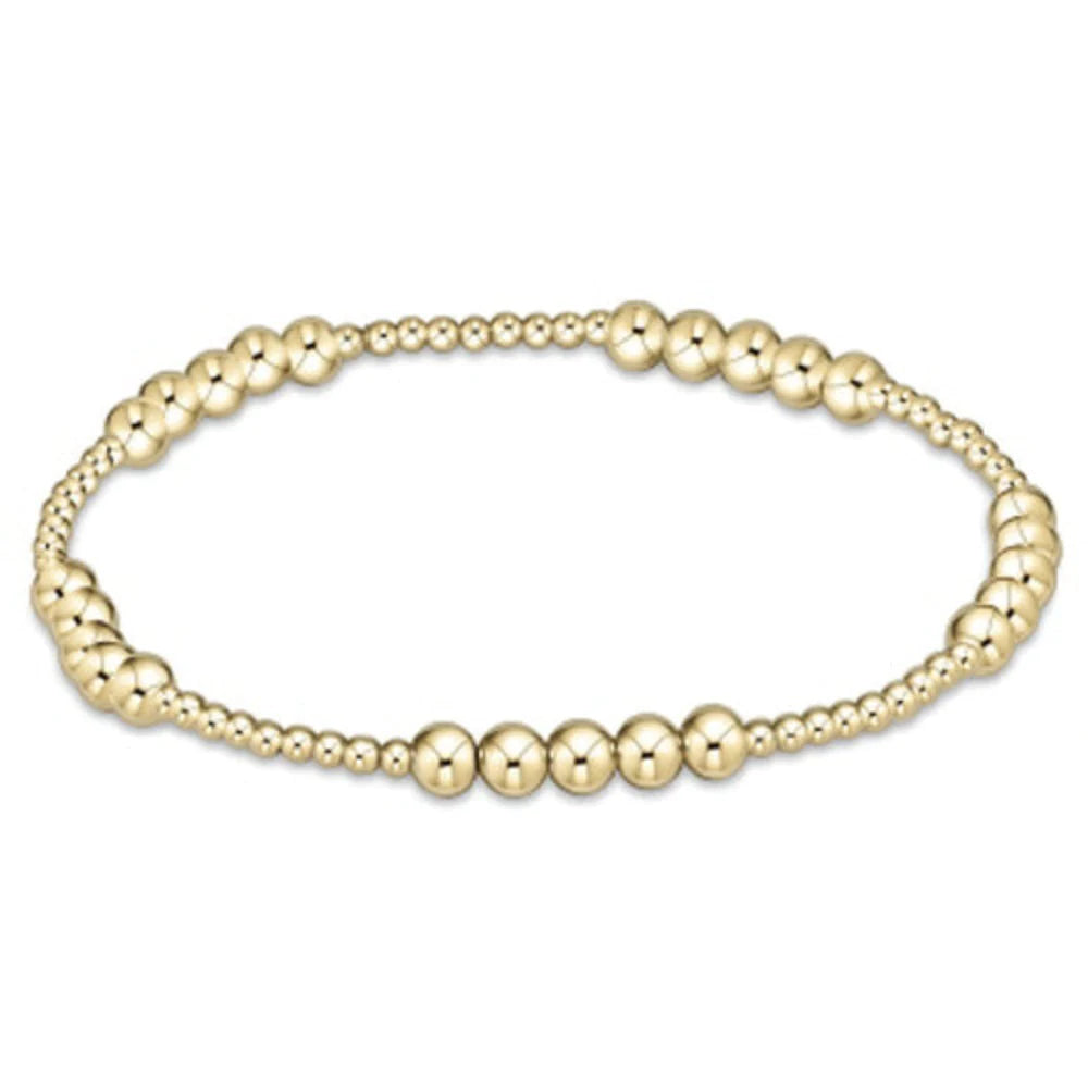 enewton Classic Blissful Pattern 2mm Bead Bracelet - 4mm Gold