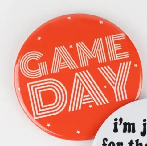 Mini Stars Game Day Button | Orange