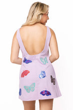 Load image into Gallery viewer, Queen of Sparkles Lavender Multi Butterfly Tiger Tank Dress