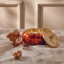 Load image into Gallery viewer, Thymes Pumpkin Laurel Statement Large Candle