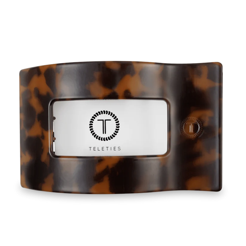 Teleties Tortoise Large Flat Rectangle Clip