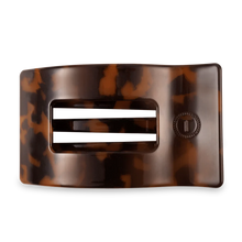 Load image into Gallery viewer, Teleties Tortoise Large Flat Rectangle Clip