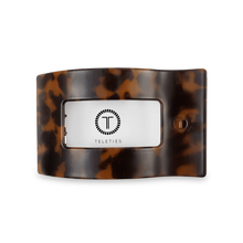 Load image into Gallery viewer, Teleties Tortoise Medium Flat Rectangle Clip
