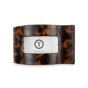Teleties Tortoise Medium Flat Rectangle Clip