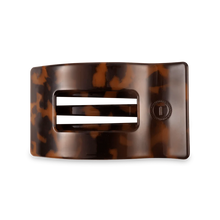 Load image into Gallery viewer, Teleties Tortoise Medium Flat Rectangle Clip
