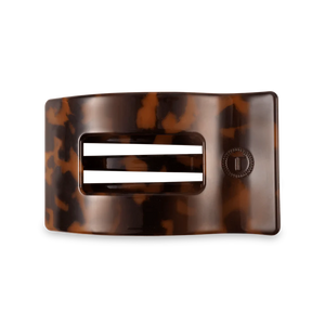 Teleties Tortoise Medium Flat Rectangle Clip