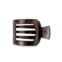 Load image into Gallery viewer, Teleties Tortoise Medium Flat Square Clip