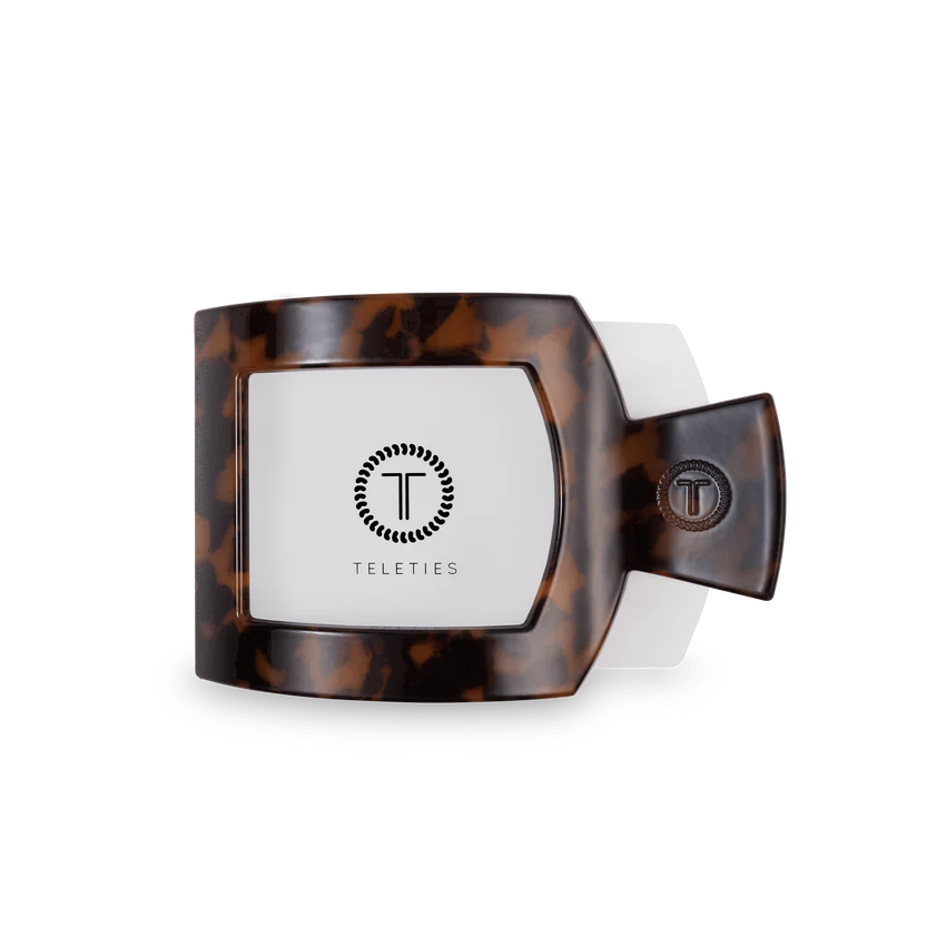 Teleties Tortoise Medium Flat Square Clip