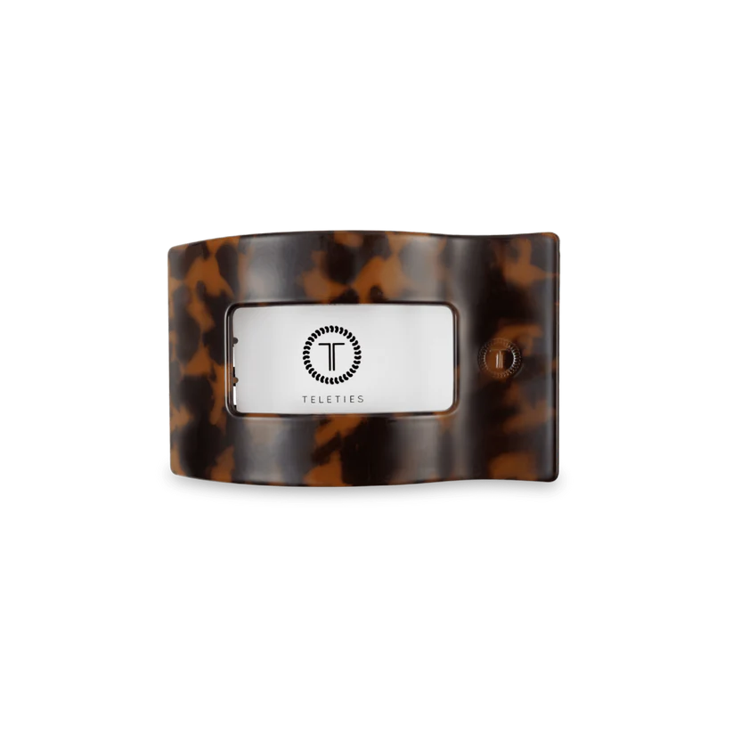 Teleties Tortoise Small Flat Rectangle Clip