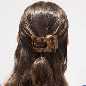Teleties Tortoise Small Flat Rectangle Clip
