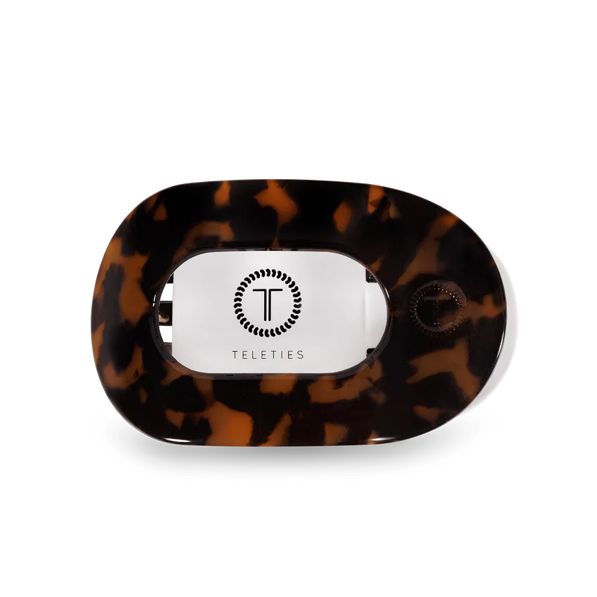 Teleties Tortoise Small Flat Round Clip