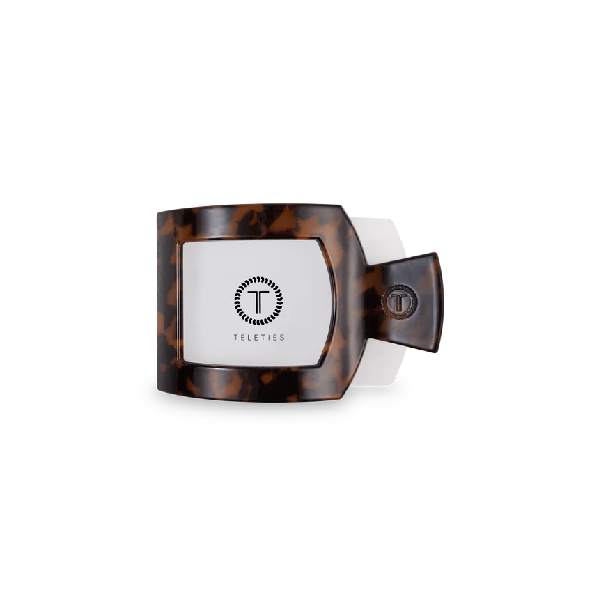 Teleties Tortoise Small Flat Square Clip