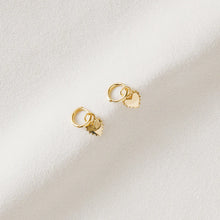 Load image into Gallery viewer, HART Two Toned Spikey Heart Earrings