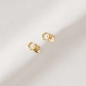 HART Two Toned Spikey Heart Earrings