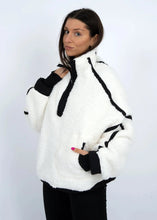Load image into Gallery viewer, Jill Contrast Trim Half-Zip Pullover