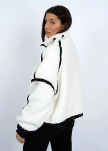 Jill Contrast Trim Half-Zip Pullover
