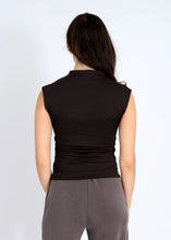 Load image into Gallery viewer, Yve Extended Sleeve Funnel Neck Top | Dark Walnut