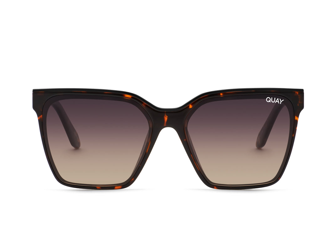 Quay Level Up Sunglasses | Tort/Smoke Taupe Polarized