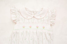 Load image into Gallery viewer, Baby Dunn Sweet Pea Flutter Sleeve Bubble