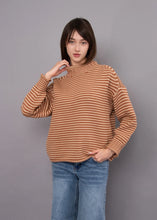 Load image into Gallery viewer, RD Style Lucretia Long Sleeve Funnel Neck Pull-Over | Sesame Mocha