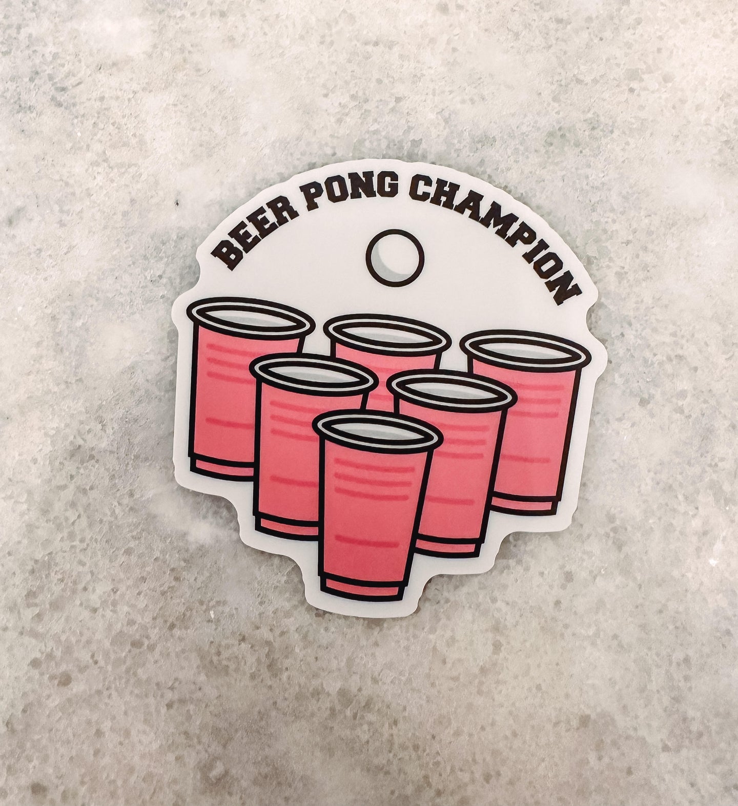 Name Drop | Beer Pong Champion Sticker