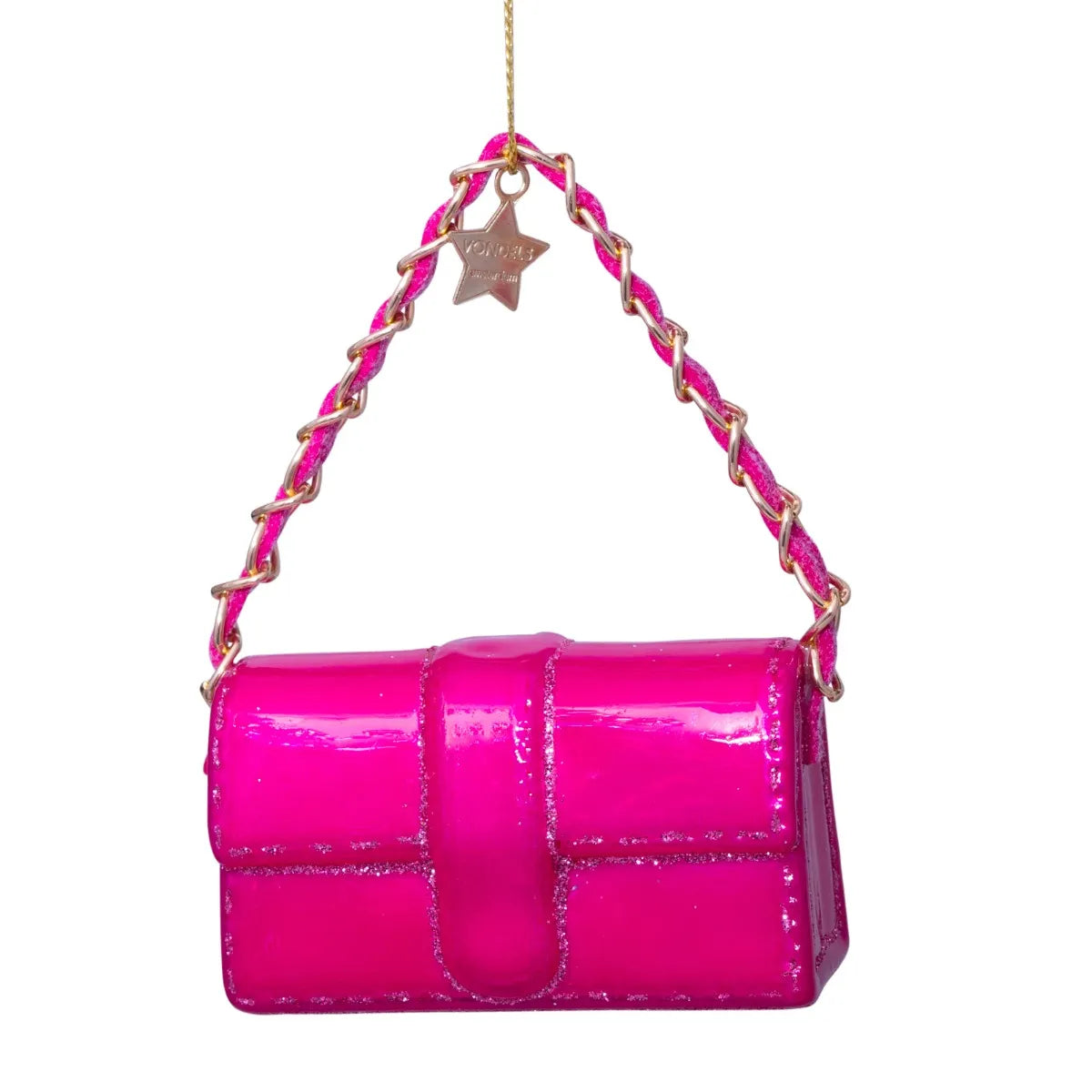 Raspberry Purse Glass Ornament