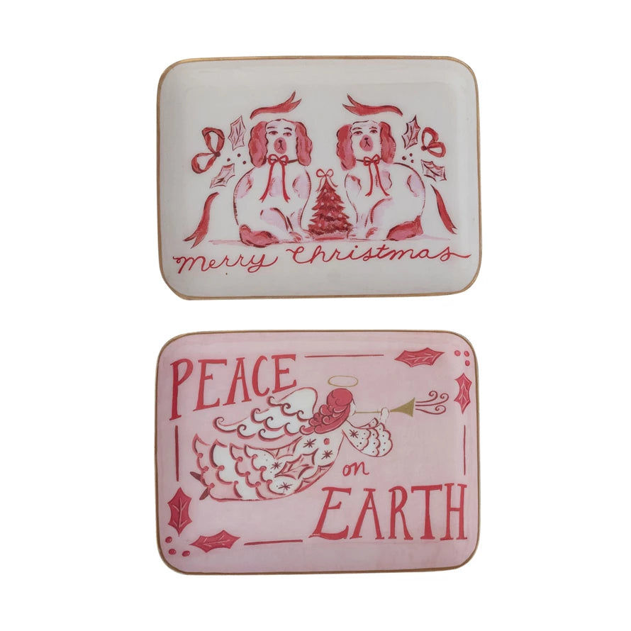 Holiday Enamel Tray